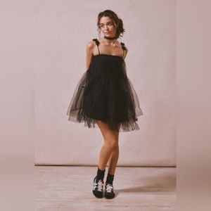 Sister Jane Dream Aurore Tulle Mini Dress in Black